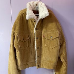 NWT Levi’s Premium Sherpa Bomber Corduroy Jacket